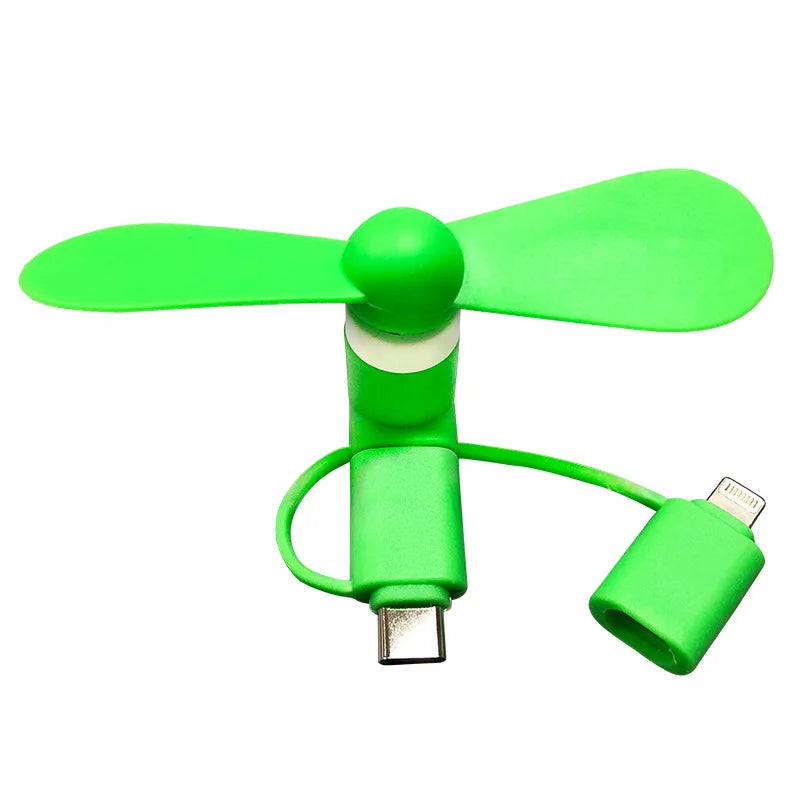 Portable 3 IN 1 Travel Cell Phone Mini Fan