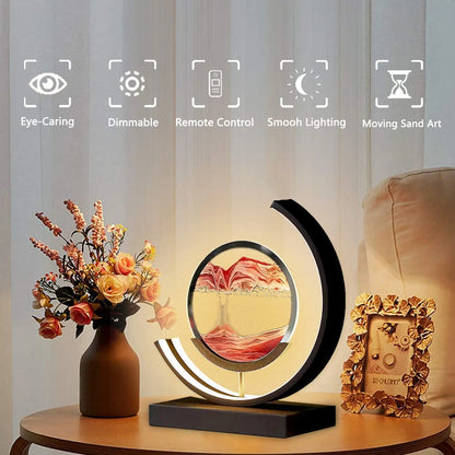 3D LED Creative Quicksand Art Sand Painting Lamp