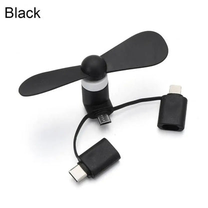 Portable 3 IN 1 Travel Cell Phone Mini Fan